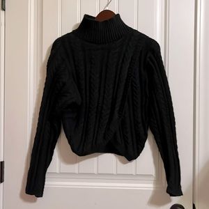 Double Zero High Neck Black Sweater